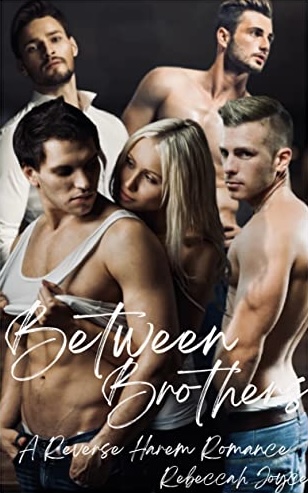 Book cover featuring 4 young men and a young woman titled Between Brothers